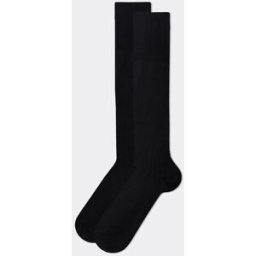 Calzedonia Calze Lunghe in Filo di Scozia Uomo Nero 12M