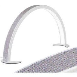 MELCAP Lampada LED ad Arco Professionale in Alluminio Glitterato per Estetiste e Onicotecniche