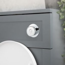 HudsonReed Placca di Comando WC Rotonda Cromata in ABS Finitura Cromata