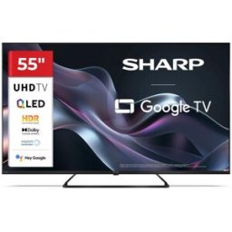 Sharp 55hp6265e - 55 Google Tv Qled 4k - Frameless - Hdr - Audio Harman Kardon - It - Piede Centrale