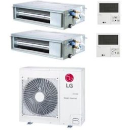LG Climatizzatore Canalizzato Con Inverter Dual Split 18000+18000 Btu A++ Mu4r27 R32