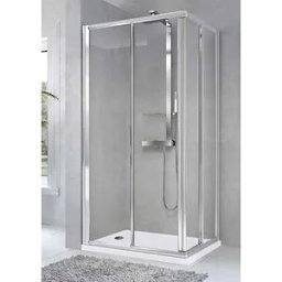 Novellini Star 2.0 Parete Doccia Angolare 84x90 Parte Scorrevole E Fissa Profilo Bianco E Vetro In Acrilico Codice Prod: Sta2a84l-11a