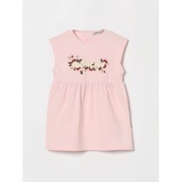 Moncler Abito in cotone con logo Rosa Taglia 2