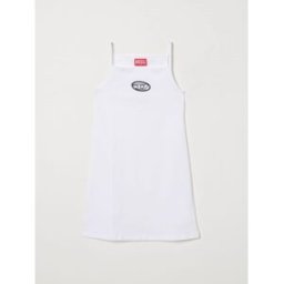 Diesel Abito a canotta in cotone con logo Bianco Taglia 14