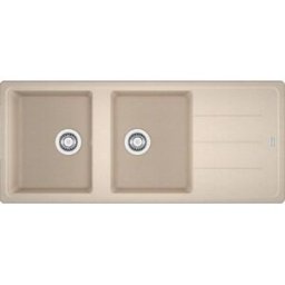 Franke 114.0276.594 Lavello Cucina 2 Vasche Da Incasso Con Gocciolatoio Reversibile Larghezza 116 Cm Materiale Fragranite Serie Boston Colore Avena - 114.0276.594