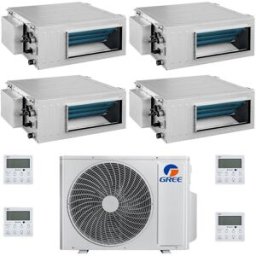 Gree Climatizzatore Canalizzabile Quadri Split 9000+9000+9000+12000 A++ R32 Inverter Gwhd(28)Nk6oo Wifi