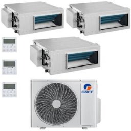 Gree Climatizzatore Canalizzabile Trial Split 9000+9000+9000 A++ R32 Inverter Gwhd(28)Nk6oo Wifi