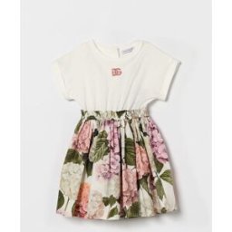 Dolce&Gabbana Abito Dolce e Gabbana in cotone con stampa floreale Bianco Taglia 4