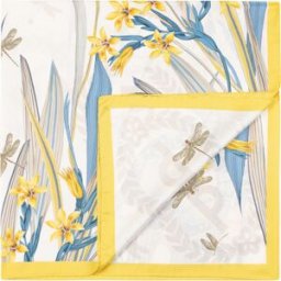 Foulard In Seta Con Stampa floreale GIALLO, one_size, Pollini one_size
