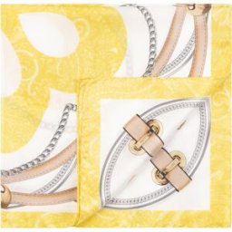 Foulard In Seta Con Stampa Cinghie E Staffe Beige GIALLO, one_size, Pollini one_size