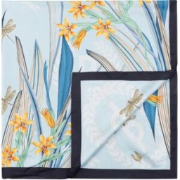 Foulard In Seta Con Stampa floreale BLU, one_size, Pollini one_size