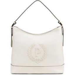 Hobo Bag Crown in Grained Pu AVORIO, one_size, Pollini one_size