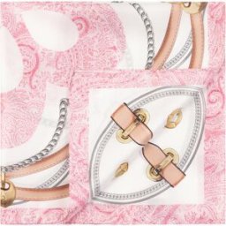 Foulard In Seta Con Stampa Cinghie E Staffe Beige ROSA, one_size, Pollini one_size