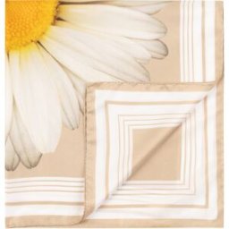 Foulard In Seta Con Stampa margherita over NUDE, one_size, Pollini one_size