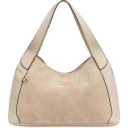 Hobo Bag Sabrina Medium In Simil Suede ECRU/ECRU, one_size, Pollini one_size