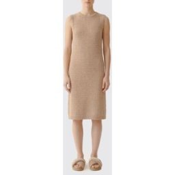 Fabiana Filippi Abito donna in cotone con paillettes Beige Taglia 46