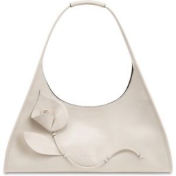 Hobo Bag Amonet In Vitello AVORIO, one_size, Pollini one_size