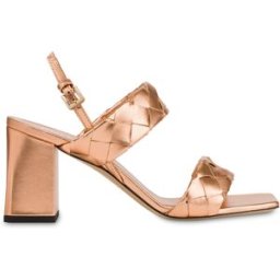 Sandalo Dama In Nappa Laminata NUDE, 41, Pollini 41