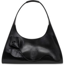 Hobo Bag Amonet In Vitello NERO, one_size, Pollini one_size