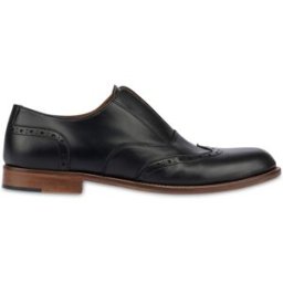 Oxford Slip On Flexy In Vitello NERO, 44, Pollini 44