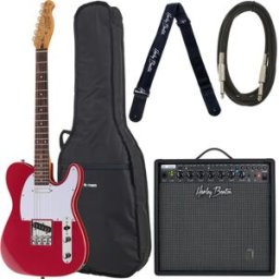 Harley Benton TE-62DB CAR Set Candy Apple Red lucido