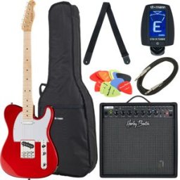 Harley Benton TE-20MN CA Standard Bundle Candy Apple Red lucido
