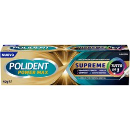 Polident Power Max Supreme Crema Adesiva Per Dentiera 40 gr