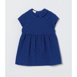 Gucci Abito in cotone GG Blue Taglia 18M