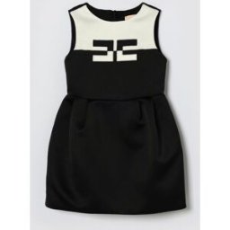 Elisabetta Franchi La Mia Bambina Abito in crêpe Nero Taglia 10