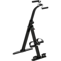 Sportnow Cyclette per Riabilitazione Gambe e Braccia Pieghevole, Schermo LCD e Altezza Manubrio Regolabile, 57x45x95-101 cm, Nero Aosom Italy
