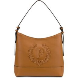 Hobo Bag Crown in Grained Pu TAN, one_size, Pollini one_size