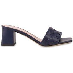 Mule Dama In Nappa BLUE, 38.5, Pollini 38.5