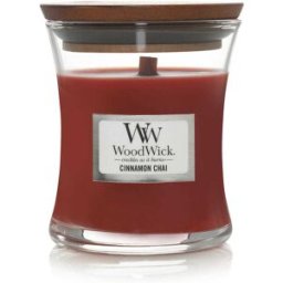 WoodWick Candela Ecologica Colore Rosso Fragranza Vanilla & Sea Salt 98104E