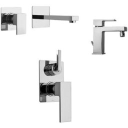 Paini Rubinetterie "Paini DaxR miscelatore lavabo a muro, bidet e doccia incasso con deviatore 2 uscite