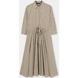 Brooks Brothers Abito Midi Stampato Con Coulisse - Donna Vestiti E Gonne Oliva M