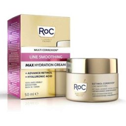 RoC Retinol Correxion Line Smoothing Max Hydration Crema Viso Antirughe, 50ml