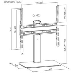 Staffa Tv/Monitor Tavolo Appoggio Vesa 400X400 Da 32 A 55 1 Mon