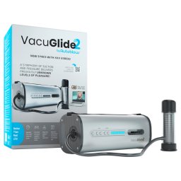 VacuGlide 2 - masturbatore di lusso automatico per uomo a rete (argento)