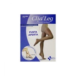 CliaLeg Collant 140 DEN Punta Aperta Colore Playa Taglia 2