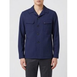 Tagliatore Giacca camicia in lana vergine Blue Taglia 48