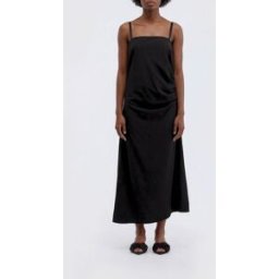 Carven Abito midi in seta Nero Taglia 36