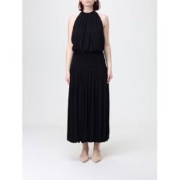 Toteme Abito midi in jersey di viscosa Nero Taglia M