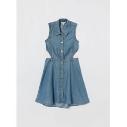 Twinset Abito cut-out in lyocell Blue Taglia 16