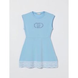 Liujo Abito in cotone stretch Celeste Taglia 5