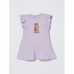 Moschino Abito mini in cotone stretch Lilla Taglia 2