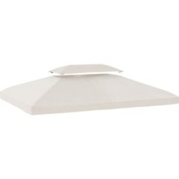Outsunny Telo di Ricambio 4x3 m con Tetto Doppio Fori di Drenaggio e Protezione UV Solo Telo NON Include Telaio Crema Aosom Italy
