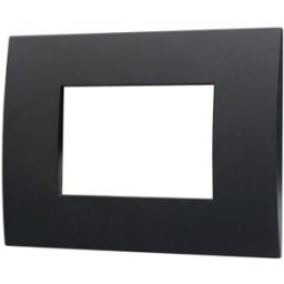Ettroit Placca Plastica 3p 3 Posti Serie Venus Colore Nero Compatibile Con Vimar Arke Va83302