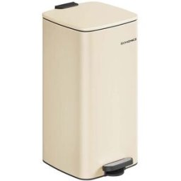 SONGMICS Pattumiera da Cucina, Beige Sabbia / 30 L