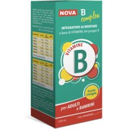 NOVA ARGENTIA Srl IND. FARM Nova Argentia B Complex Sciroppo gusto Vaniglia 200 ml - Integratore di Vitamine B