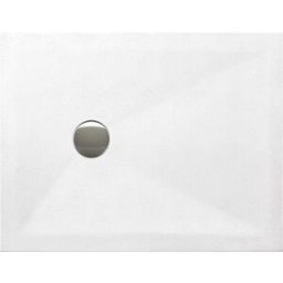 Tecnomat PIATTO DOCCIA ALTHE IN PIETRA CERAMICA BIANCO 80x100 cm H 3 cm PILETTA Ø 90 cm